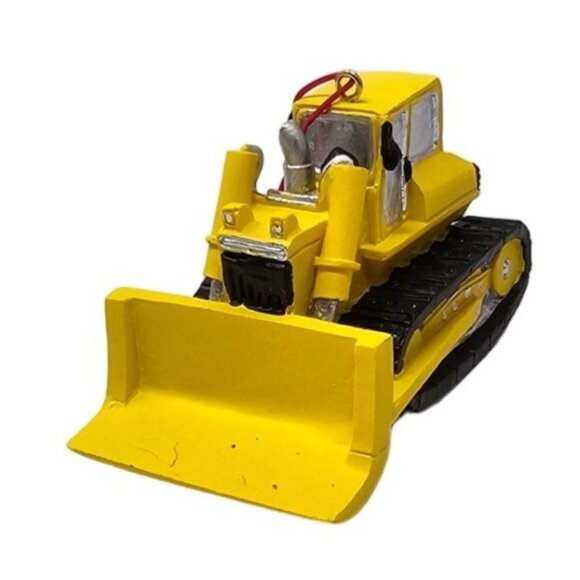 Yellow Bulldozer Construction Heavy Equipment Resin Ornament - Picture 3 of 3